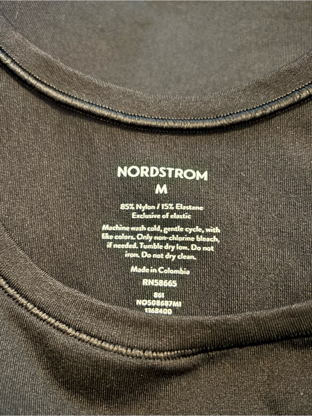Nordstrom Black Tank Top Size M - Picture 6 of 6